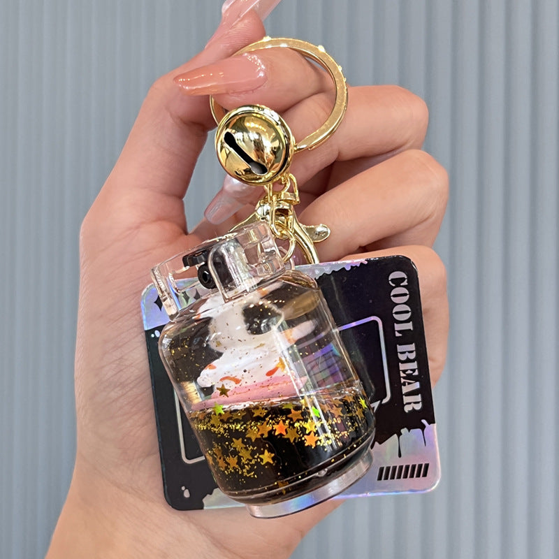 Wholesale Astronaut Quicksand Bottle Acrylic Keychains
